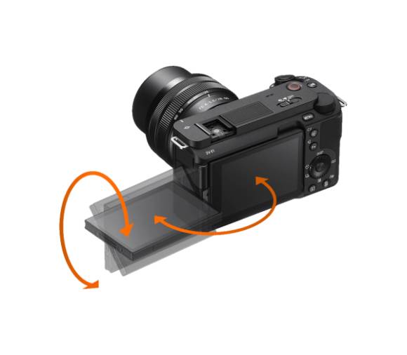 Sony-Kamera mit drehbarem Display